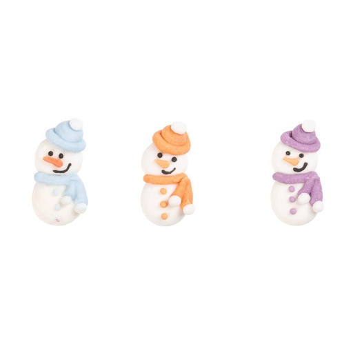 [08082144] 15343 2D SUGAR SNOWMAN ASSORTMENT 135 PCES ***ON ORDER***