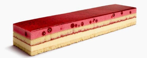 [02040182] ❄️B168 BEIERSE STRIP SYMFONIE ROOD FRUIT GEKOOKT 36X8CM 800GR