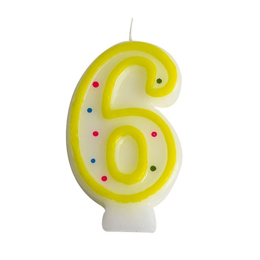 [08080213] 1023812 BOUGIES CHIFFRE NR 6 ***S/CDE***
