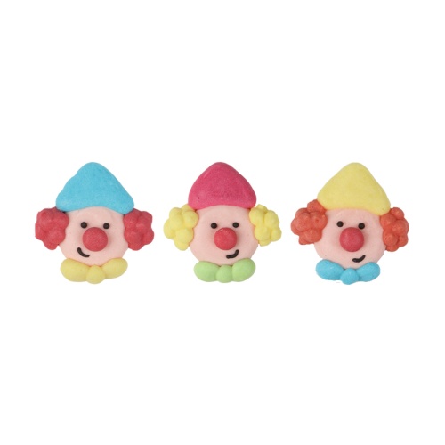 [08060250] *FF*1051790 TETE DE CLOWN AU CHAPEAU DIAM 30MM 80PCE ***S/CDE***
