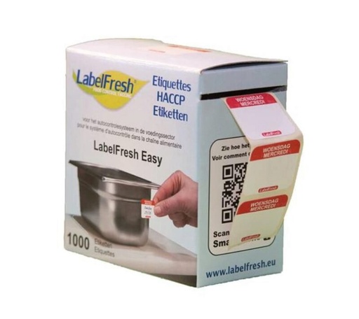 [70409747] LABELFRESH *EASY* 1000 ETIQUETTES 30 X 25 MM  "MERCREDI"