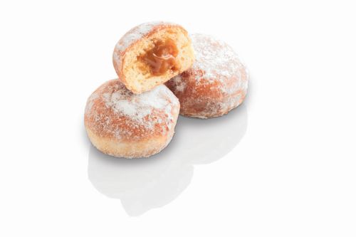 [02040866] RMM 27054 MINI ROUND DONUT FILLED WITH BAKED CARAMEL 70 X 21GR