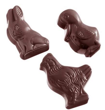 [70410276] CHOCOLATE MOLD EASTER ANIMALS 7 FIG. CW111440X28X15MM / 3X7 -- 11GR