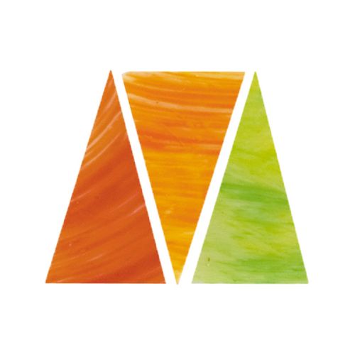 [08071245] 1034725 TRIANGLE CHOCOLAT BLANC 3.8X2.4CM VERT ORANGE ROUGE 540 PCES ***S/CDE***