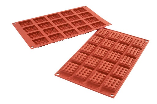 [70408615] SILIKOMART SF147 MINI WAFFEL VIERKANTE ANTI-AANBAKVORM GN1/3 -50° TOT 250°