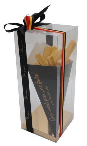 [41603101] TRANSPARANTE DOOS GOUDEN ACHTERGROND 8X8X20CM 10 STUKS