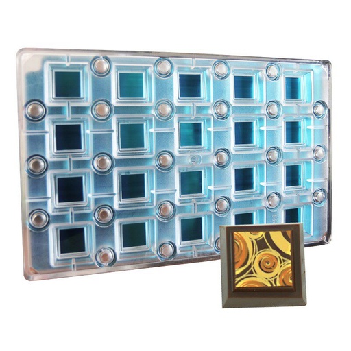 [70409633] VIERKANTE MAGNETISCHE PRALINEVORM VOOR POLYCARBONA 275X135MM PDR8003