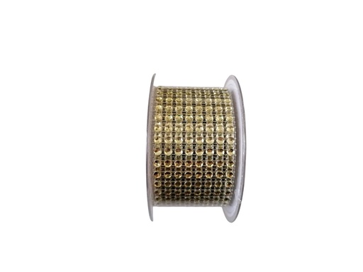 [60795769] "SANTANA" GOUDEN STRASS LINT 40 MM X 2 M