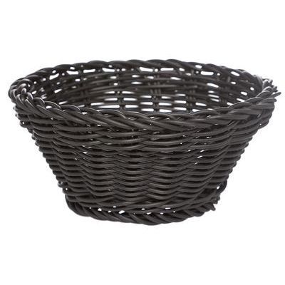 [57658288] ROUND BLACK PLASTIC BASKET 15XH7CM