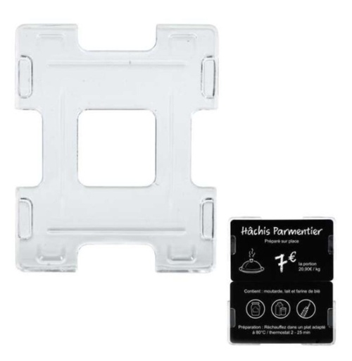 [57668036] +EDIKIO PORTE DOUBLE CARTES (POUR 2 CARTES CR80)  PAQUET DE 25 PCES