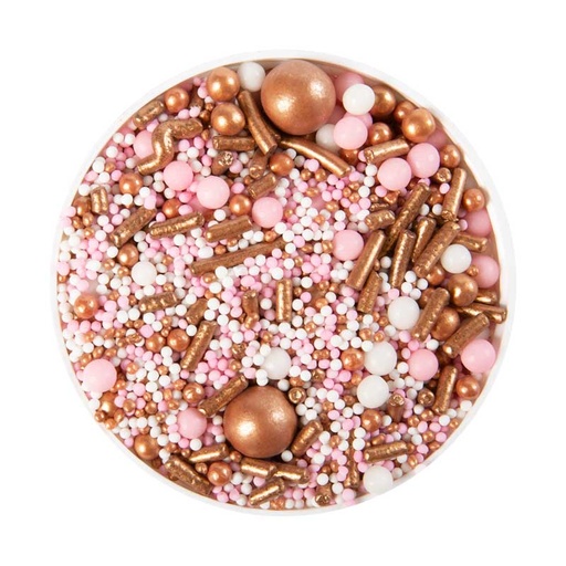 [08054569] 1061215 PINK/BRONZE SUGAR DECORATION MIX 500G