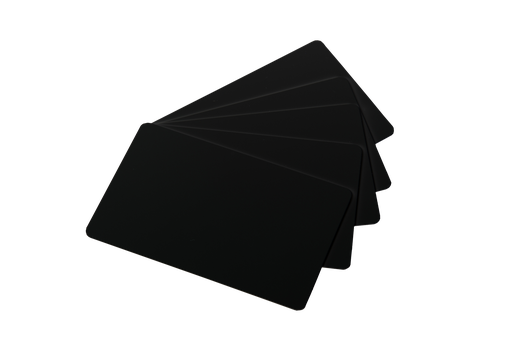 [57665013] EDIKIO CARTES PVC NOIRES MATES - 0,76 MM -86X54MM 100 PCES POUR ACCES/FLEX/DUPLEX