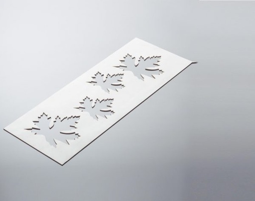 [08056281] 010715 PCB CHABLON POUR FEUILLE D ÉRABLE 4 EMPREINTES 2 DESIGNS 1PCE ***S/CD***