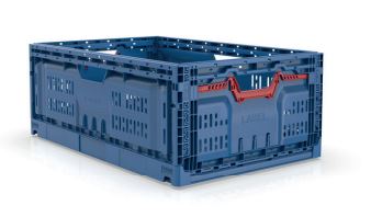 [50611148] BAC PLIABLE EURONORM 60X40X23CM BLEU PERFORE VOLUME 45L 