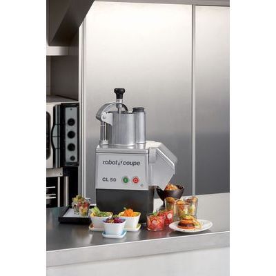 [60532205] ROBOT COUPE CL50 GROENTESNIJDER 550W-375RPM-230V/1-MOTOR BLOK PLAST-CL METAAL ZONDER SCHIJVEN