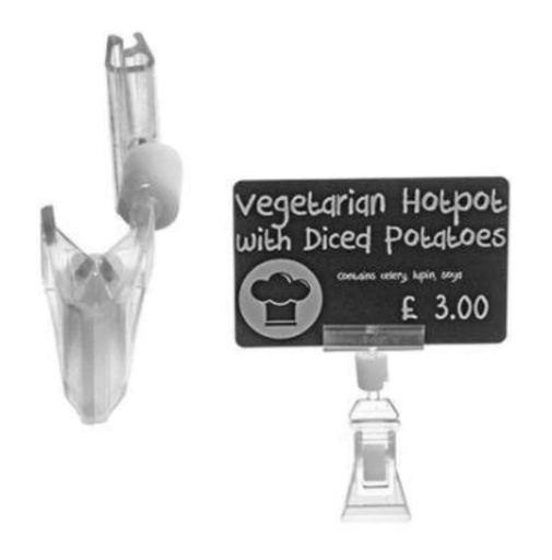 [57668031] EDIKIO DRAAIBARE KOP HENGELCLIPS HT 4CM VOOR PRIJSLABELS - PAK VAN 25 STUKS