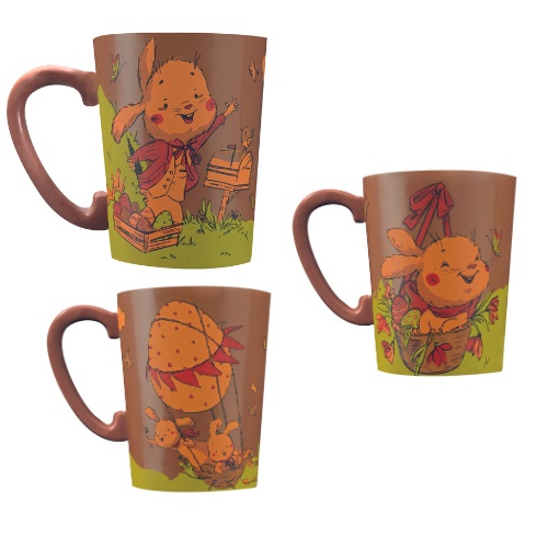 [08058299] 088171 PCB FEUILLES IMPRIMÉES A L'AVENTURE POUR MUG 2 DESIGNS 25,35X11CM 10PCS ***S/CDE***