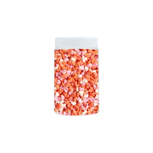 [08060295] 1061170 RED/PINK/WHITE SPRINKLING SUGAR HEARTS 500G ***S/CD***