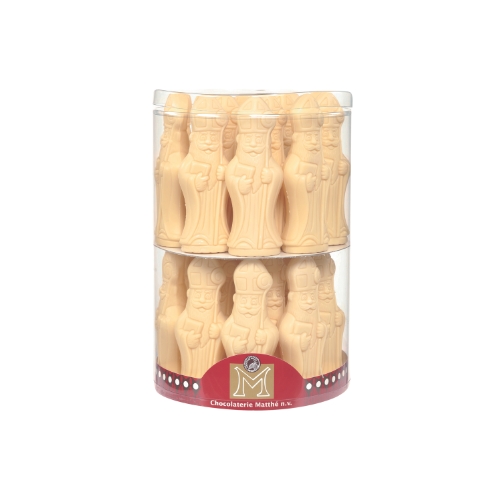 [15030683] HOLLE SINT NICOLAAS WITTE CHOCOLADE 15CM 30X50GR IN TUBO