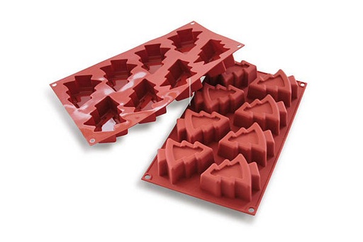 [70408259] SILIKOMART SF108 MOLD 8 FIR TREE 83.5X68 HT 30.5MM 81ML NON-STICK GN1/3 -50° TO 250°