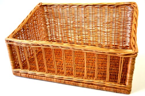 [50626038] PANIERS À PISTOLET EN VANNERIE 58X40 HT AV 16CM HT AR 27CM