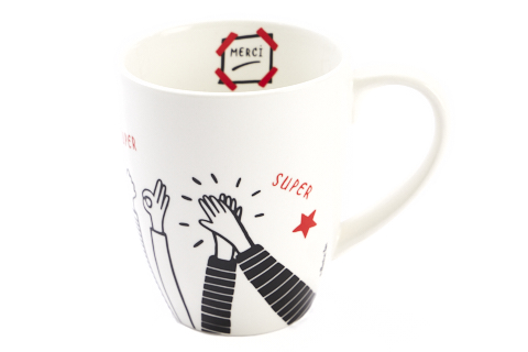 [61700496] MOK "MERCI" MET MUESLPEN H10,5CM
