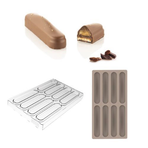 [51661538] SILIKOMART MOULE A PRALINES TRITAN CH028 KIT BAR VULCANO 12X2,5XH1CM + ICHB06 MOULE SILICONE