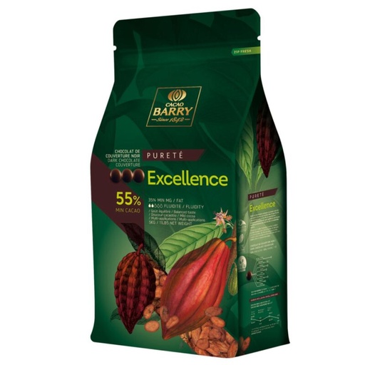 [05100876] BARRY CHD-R55EXEL-804 EXCELLENCE 55% DONKERE CALLETS BULK 20KG