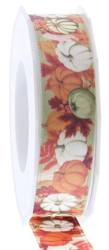 [60700531] HELLO AUTUMN BRASS SATIN RIBBON 25MM X 20M