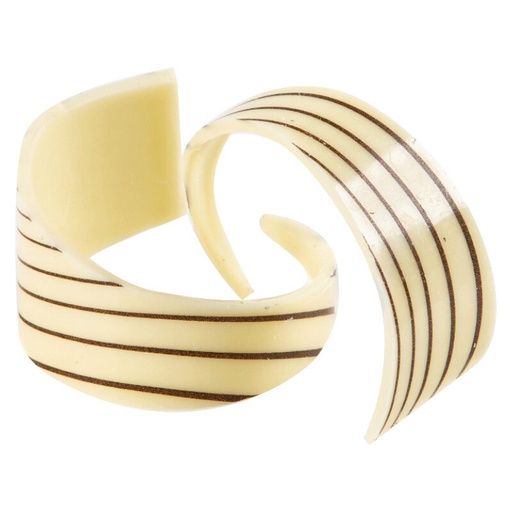 [08054041] 2035014 CHOCOLADEBRUIN WITTE LIJN GESP 4CM 72 STUKS***S/CD***