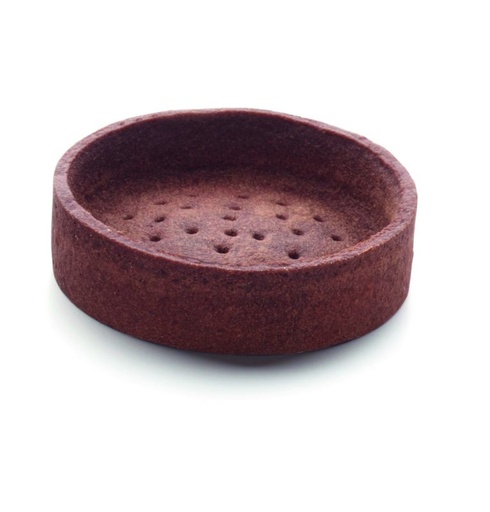 [04050125] PIDY TARTELETTE SABLEE ** CHOCOLAT ** Ø8CM BORD DROIT TRENDY SHELL 96 PCES