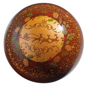 [08057464] 070231 PCB CN BALLS CHRISTMAS WREATH 2 DESIGNS Ø7 CM 12PCES ***S/CD***