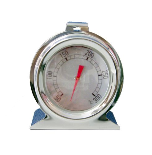 [52902042] INOX OVEN THERMOMETER MET WIJZERPLAAT EN HAAKJE VAN +50° TOT 300°