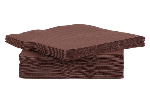 [44665103] C&T PROF COCKTAIL NAPKIN CHOCOLATE BROWN 25X25CM 40PCS