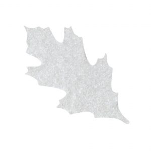 [08057946] 074264 PCB CRYSTALLIZED MERINGUE DECORATIONS HOLLY LEAF 3 DESIGNS 140PCS ***S/CD***