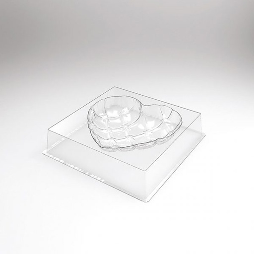 [08057619] 070516 PCB QUILTED HEART ENTREMET MOLDS FOR 30 PIECES 14.5X14.5 CM 30PCES ***S/CD***