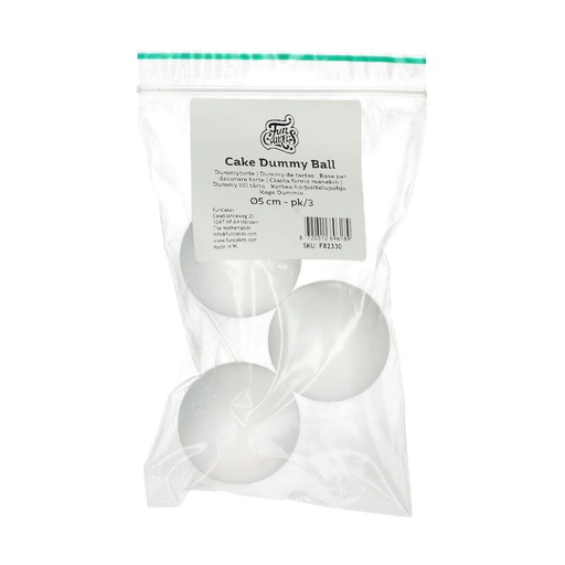 [08053764] FUNCAKES SPHERE CAKE DUMMY Ø5CM 3PCS