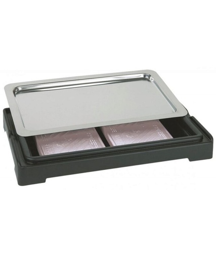 [60261660] KOELPLATEAU gn1/1 SERVEERPLATEAU ROESTVRIJ 18/10 KOELBOX ZWART-2 KOELELEMENTEN