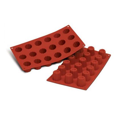 [57663826] SILIKOMART SF033 MOULE 18 PETITS CANNELES 35XH35MM  30ML ANTI-ADHESIF GN1/3 -50° À 250°