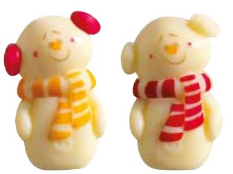 [08056748] 060507 PCB SMALL SNOWMEN CB 2 DESIGNS 4X2.6 CM 66PCES ***S/CD***