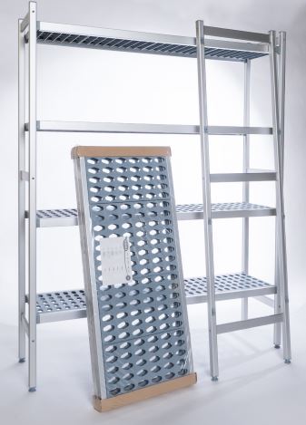 [32907715] SOFINOR PROLINE ALUMINUM SHELF 4 LEVELS L120.8 X D40X H178CM