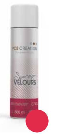 [08058015] 074341 PCB SPRAY VELOURS ROUGE 500 ML ***S/CD***