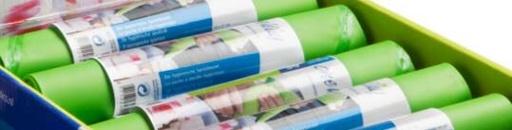 [50104707] GREEN DISPOSABLE BAGS 30X17CM COMFORT ROLL OF 10 PCES