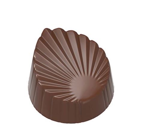 [70410588] PLEATED LEAF CHOCOLATE MOLD CW198813.5X27.5CM 3X7**12GR
