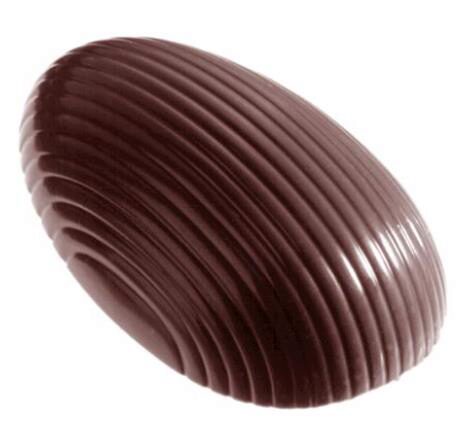 [70410266] MOULE À CHOCOLAT OEUF RAYÉ 55X34XHT18MM CW12772X7 --22GR