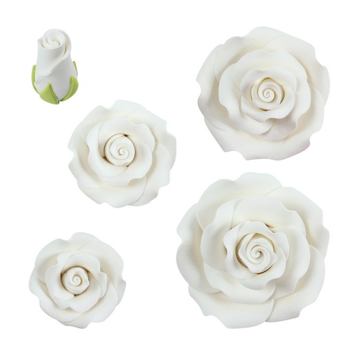 [08080027] 1011150 ASSORTIMENT DE ROSES BLANC 23PCES