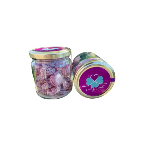 [14100640] LUCKY SWEET GRAPPES CANDY 130GR JAR