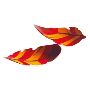 [08056941] 061040 PCB SMALL CURVED FEATHERS CN 4X1.9 CM 160PCS ***S/CD***