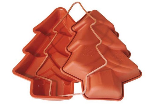 [70408133] SILIKOMART SFT203 FIR TREE CAKE MOLD 280X200 HT 40 MM 1050ML UNIFLEX