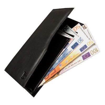 [57661422] PAVELINNI BILLFOLD CLASSIC BLACK LEATHER 10.5X18X1CM - DC01588ABL